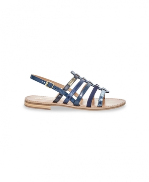 Sandales spartiates Les Tropeziennes HAVAGUM Bleu Marine Femme|BPXO-39941703